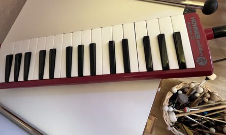 eine Melodica von oben